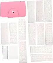 1 Set Nail Art Printing Plate Practical Nail Art Plates Clear Stickers Polish Tech Kit DIY Brushes Nails Art Stamping Plate Scraper Stencils Art Nail Plate Stamper Tool Steel Plate