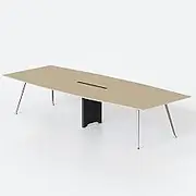 HOLGVE Conference Table, 141.7 L X 47.24 W X 29.53 H Inches Large Meeting Desk, for 10-12 People Podcast Training Table, Wooden Seminar Office Table