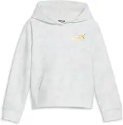 [PUMA] Kids Girls Flawless Graphic Hoodie Casual Outerwear Casual Fleece - Blue