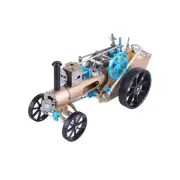 DM34 Steam Car Model Steam Engine Car Kit Steam Automobile Unassembled Toy
