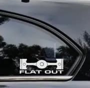 FLAT OUT BOXER Sticker Decal 200mm Wide Flat Four stickers Car Van Truck Street.