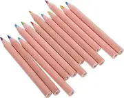 Generic 12pcs Rainbow Pencil Pencils Bulk Pencils for Short Sharpened Pencil Multicolored Pencils Pencil for Preschooler Multicolored Art Pencils Pencils Multi Color Pencil Wood