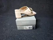 NEW Rockport TM Alaina Buckle Slide Sandals Cream Women's 6.5W (SS12)