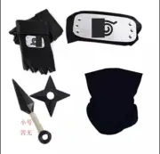 5pcs Naruto Anime Cosplay Costume Kakashi Gloves Kunai Headband Weapon Mask Set