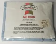 Meadowbrook Vintage Luxury Percale Full Flat Sheet baby blue New Old Stock