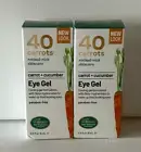 2 Pack 40 Carrots Retinol-Rich Skincare Carrot + Cucumber Eye Gel 0.5 Fl Oz