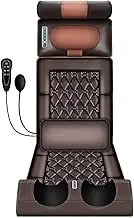 Full Body Massage Mat with Heat, Portable & Foldable Massage Mattress Chair Pad, Back Massager Pad with 10 Vibration Motors and 20 Neck Shiatsu Massage Heads