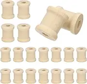 uxcell 20Pcs Wooden Spools, 0.5 x 0.6 Inches Natural Wood Empty Thread Spools Unfinished Wood Ribbon Spool for Craft Wire Weaving DIY Projects