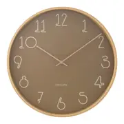 Karlsson Sencillo Wall Clock 40cm - Moss Green/Natural