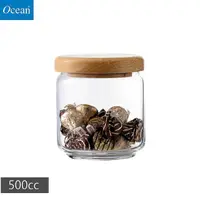 在飛比找momo購物網優惠-【Ocean】木蓋儲物罐 玻璃罐 500cc(儲物罐 玻璃罐