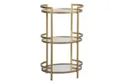 Bradley 89cm Display Unit Storage Rack Stand Glassware Bar Home Organiser Gold