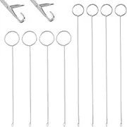 8pcs Set Sewing Loop Turner Hook, Ring Flip Needle Hook with Locking Tongue Crochet Tools for Easy Drawstring Threader Tool Turning Fabric Tube Straps DIY Knitting Sewing Accessories