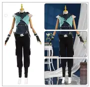 Game Valorant Jett Cosplay Fantasia Costume Wig Roleplay Women's Outfit Full Set