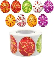 AUSWAY Sticker Labels, Round Stickers Circle Self-Adhesive Cartoon Tag for Easter Day Egg Home School Decoration Kindergarten Boys Girls Kids (YHSTK-STK36-ES)