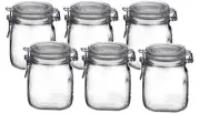 Bormioli Rocco Fido Clear Glass Jar with 85 mm Gasket.75 Liter (6 Pack)