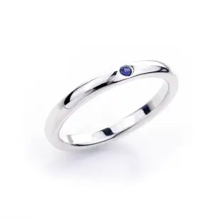 二手品 Tiffany&Co. 藍寶石925純銀戒指