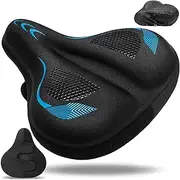 CDYWD Gel Bicycle Seat Padding for Men & Women, Thick & Soft Bicycle Seat Padding, Comfortable Saddle Cover Bicycle Padded, Bicycle Saddle Pad for Road Bike, Mountain Bike, Ebike, Exercise Bike