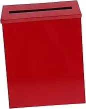JEWEDECO Vintage Wall Mount Mailbox Retro Tinplate Mail Organizer for Home and Office Durable Outdoor Letterbox with Pastoral Design Space Saving Wall Mounted Case Red