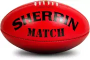Sherrin Match Leather Aussie Rule Football Size 5