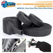 Heat-isolated Braided Sleeve Shrinkable Tubing Wiring Jacket Chemical Resistance
