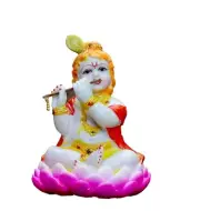 Kamal Krishna Idol for Home Puja and Home Decor ,in Medium Size,Multicolour, Unb