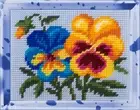 DIY Printed Tapestry kit "Violets", Needlepoint Kit