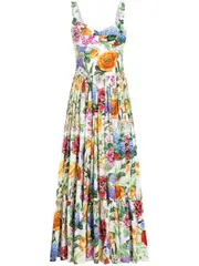 [Dolce & Gabbana] Dolce & Gabbana-Abito Midi Floreale-Donna 42