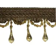 4"Crystal Beaded Fringe Trim-4091-3