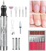 Manicure Drill,Electric Nail Drill Machine - Professional, USB Rechargeable Manicure Accessories, Pedicure Tool for Gel Polish & Acrylic Nails Removal