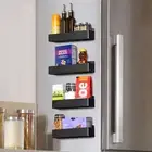 4Pack Metal Magnetic Shelf Organizer for Refrigerator Laundry Storage Microwave