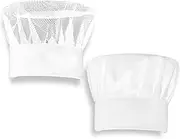 [TRADERPLUS] Chef Hat Adult Adjustable Baker Kitchen Cooking Hat (1 Regular & 1 Breathable Mesh Top)