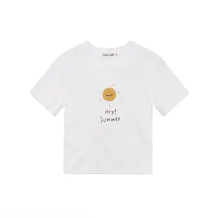 【TATA KIDS】童裝 微笑太陽印花短袖T恤(共二色 100-150)