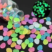 300/600 PCS Decorative Stones Glow in The Dark Rocks, Pebbles Rocks for Home Outdoor Walkways Garden Path Patio Lawn Garden Yard Fish Tank Decor (Color : Mixed Colors, Size : 600pcs)