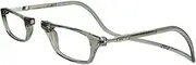 CliC Magnetic Reading Glasses, Computer Readers, Replaceable Lens, Adjustable Temples, Original, (Smoke, 2.50 Magnification)