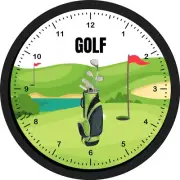 Personalized Clock - Golf, Golfing, Man Cave, Father's Day, Guy Gift