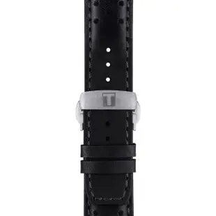 【TISSOT 天梭】官方授權 PRS516 賽車計時機械錶手錶-黑x藍 送行動電源(T1316271604200)