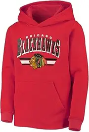 Outerstuff Chicago Blackhawks Youth Size MVP Team Logo Pullover Fleece Hoodie