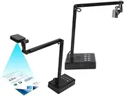 4K USB Document Camera, 16MP Portable Overhead Scanner with Adjustable Angle, Ideal for Live Streaming, Web Conferencing, and Document Sharing