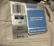 Ladies Dockers Stretch Khaki Pants Size 14M