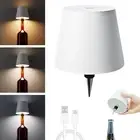 Wireless Bottle Lamp 2000Mah, Touch Table Light with 3 Color Stepless Dimming, R