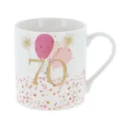 Gibson Gifts Rush Birthday Ladies 70th Mug R 250ml Drinking Cup w/ Handle