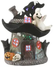 National Tree Company 7 Black Hat Haunted House with LED Light