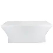 Pro X 4 Ft. Open Back Spandex Table Cover Scrim - White