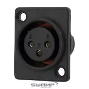 Sun Rise SVP561P-S-WP XLR Female Water Resistant Panel Mount Socket IP54 - Black