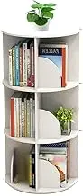 Toytexx Inc and Design 3 Tier 360° Rotating Stackable Shelves Bookshelf Organizer (White)