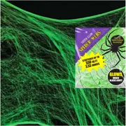 Stretchy Green Glowing Spider Web Decoration