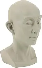 Small Bust Gypsum Sculptures Mini Artist Drawing Model Figurines Decorations Sketch Model Desktop Modern Aesthetic Ornament Man Bust Sketch Training Bust Model Plaster Beige