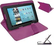 Universal 10-inch Tablet Case, Protective Folio Stand Cover with Elastic Strap, Purple, Compatible with 9.6-10.5 inch Android/iOS/Windows Tablets