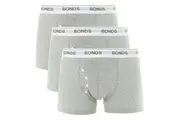 3 x Mens Bonds Guyfront Trunks Underwear Undies Grey Marle