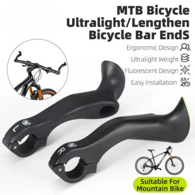 MTB 22.2mm Ergonomic Mountain Bike Inner Bar End Nylon Reflective Handlebar Grip